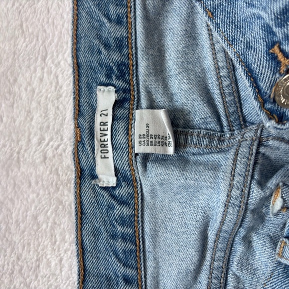 Forever 21 Ripped Distressed Jeans High Rise Denim Blue Size 29 - Picture 5 of 6